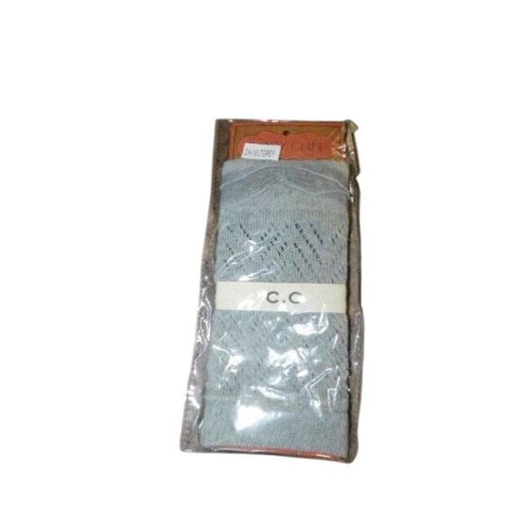 C. C. Boot Cuff Lot of 2 Boot Socks Knit Gray Knit Lace NWT - Picture 2 of 4